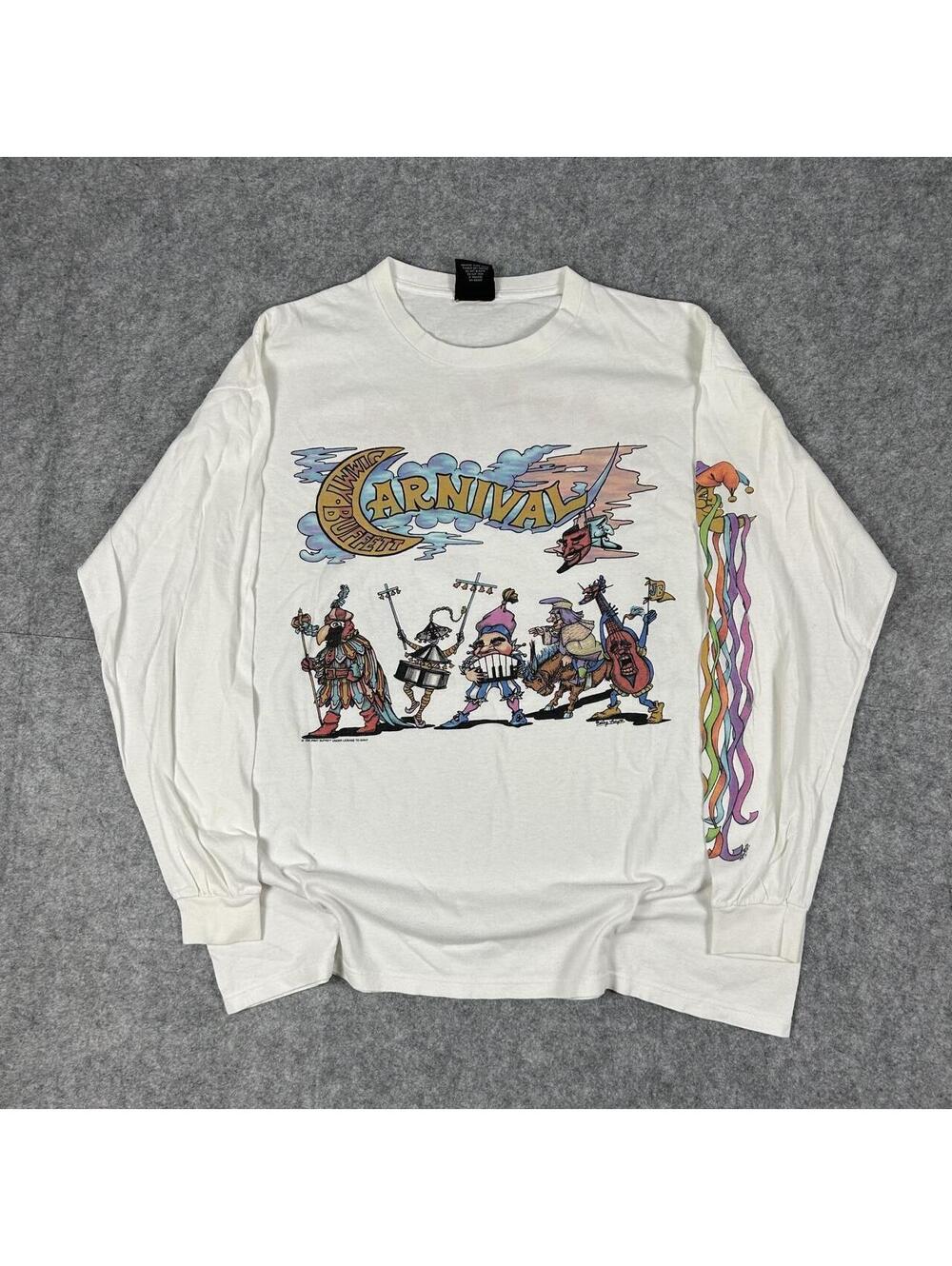 1998 Jimmy Buffett Carnival Tour AOP Long Sleeve Size XL